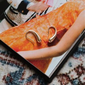 "Teardrop" Gold Fishhook Earrings